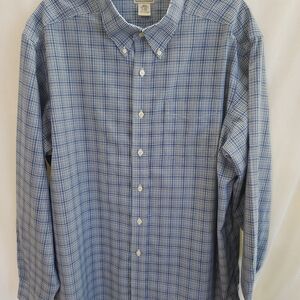 L.L. Bean Men's Blue Plaid Button Down Shirt